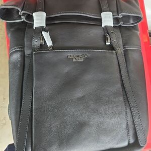 Black Leather Backpack